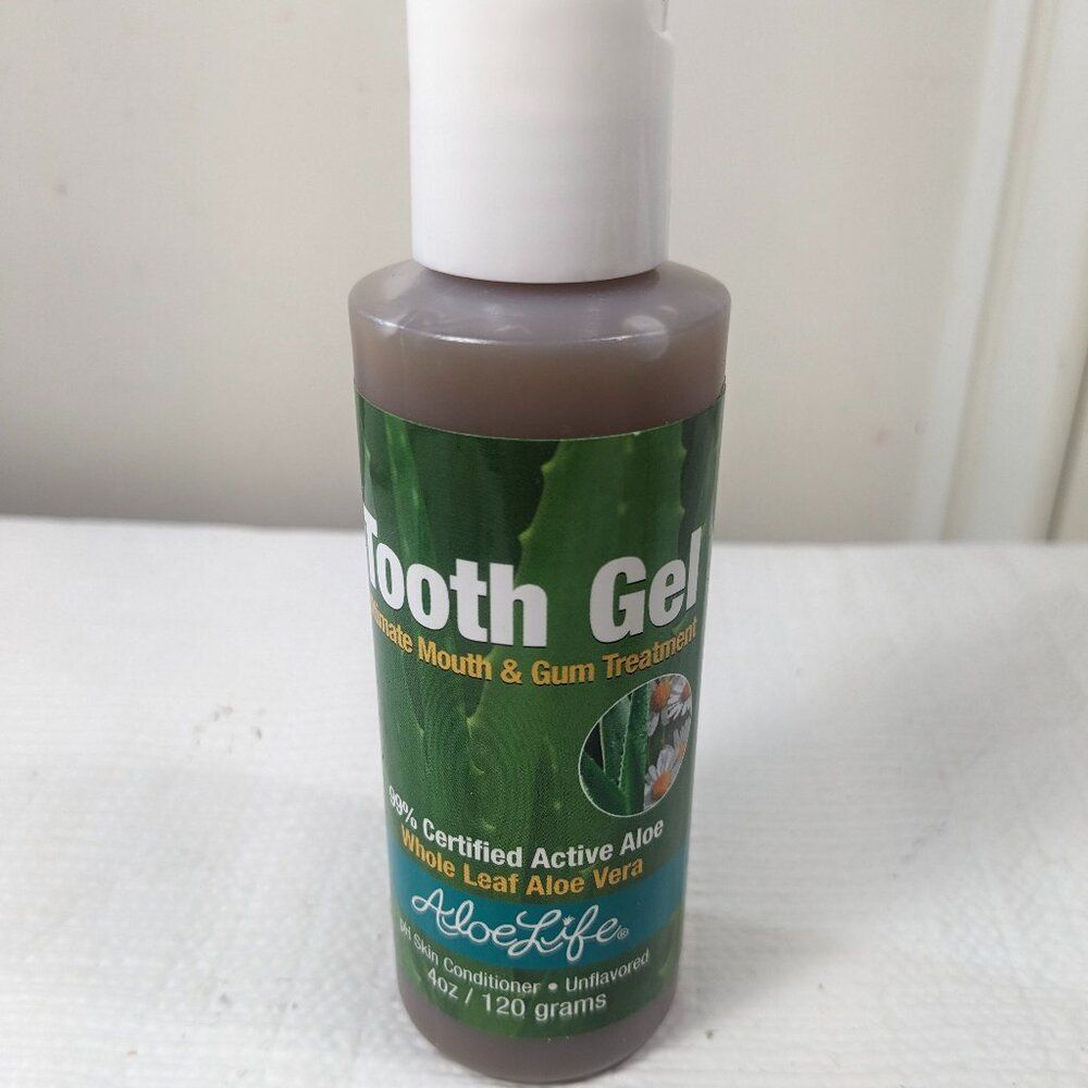 NEW Aloe Life Tooth Gel 4 oz ultimate mouth & gum treatment Unflavored aloe vera